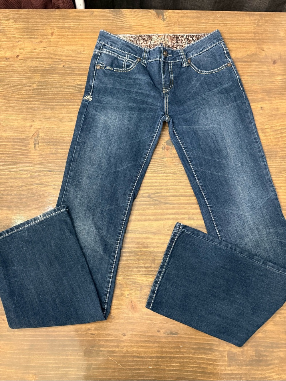 Adiktd Y2K Bootcut Jeans Size 6 W29 35L Embroidered Western McBling